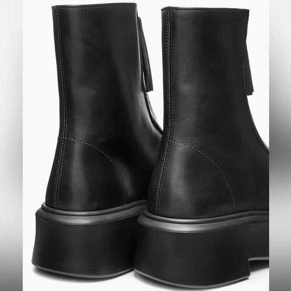 The Row Leather Combat Ankle Boots Size 41 Like New - Picture 14 of 16